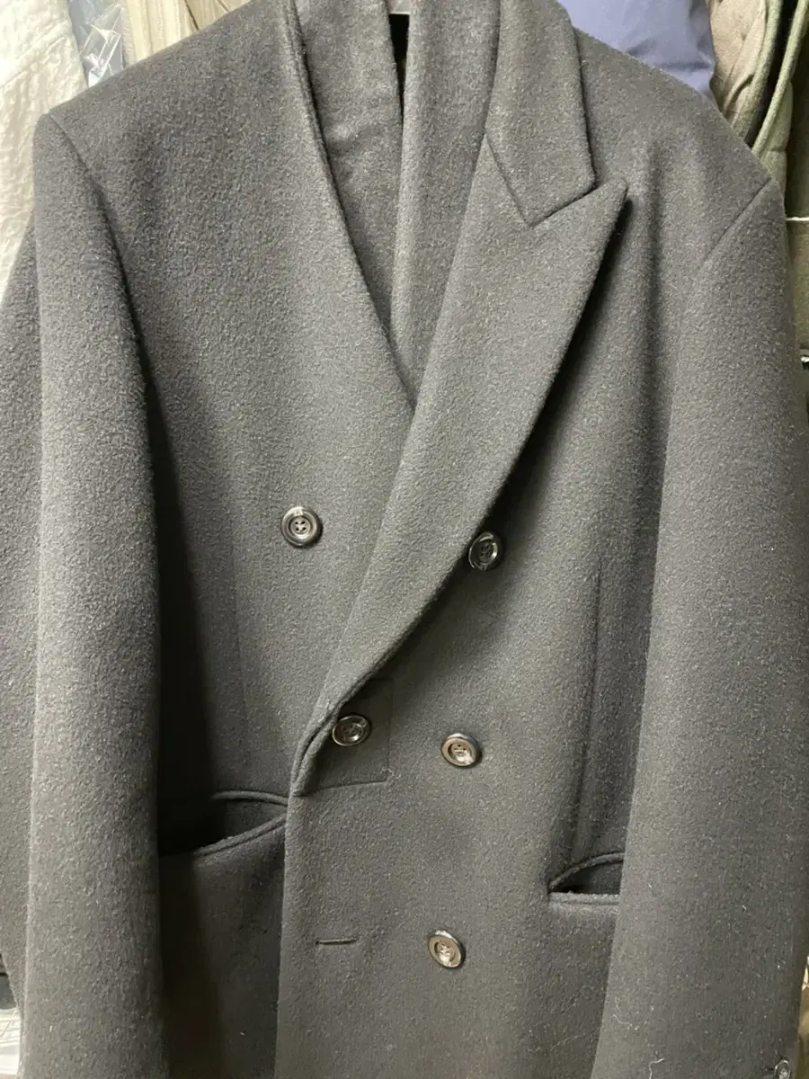 태우taewoo single collar wool coat 롱코트